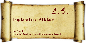 Luptovics Viktor névjegykártya